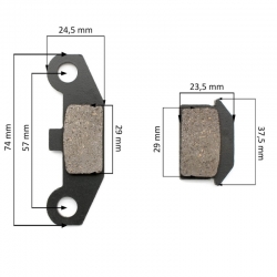 Brzdové doštičky predné QUAD ATV 110CC