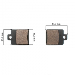 Brzdové platničky obloženie  35x49mm zadné ATV 150CC