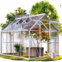 Záhradný skleník 4,75m2 (250x190x208cm) so sedlovou strechou