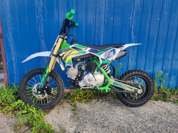 PITBIKE APAQ XB-27 125ccm poloautomat 14/12 e-start zelený